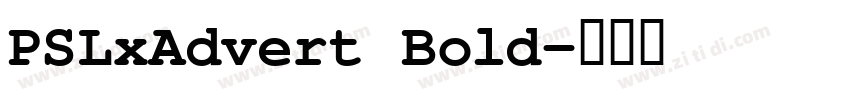 PSLxAdvert Bold字体转换